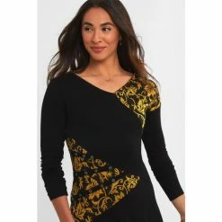 Joe Browns Black Standout Asymmetric Floral Patchwork Dress -Joe Browns shop unnamed file 195