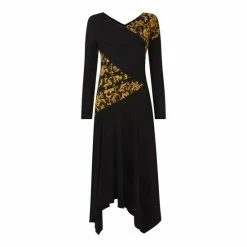 Joe Browns Black Standout Asymmetric Floral Patchwork Dress -Joe Browns shop unnamed file 196