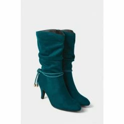 Joe Browns Blue Tie Up Slouchy Boots