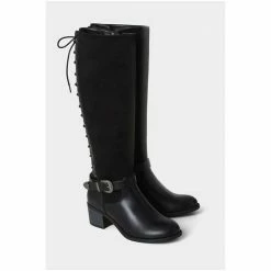 Joe Browns Black Suede And Leather Mix Back Lace Up Boots -Joe Browns shop unnamed file 2006