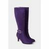 Joe Browns Purple Buckle Detail High Boots