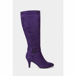 Joe Browns Purple Buckle Detail High Boots -Joe Browns shop unnamed file 2014