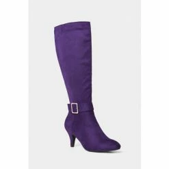 Joe Browns Purple Buckle Detail High Boots -Joe Browns shop unnamed file 2015