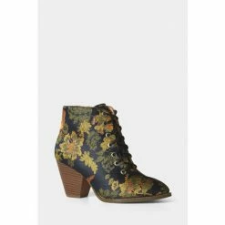 Joe Browns Blue Floral Embroidered Lace Up Boots -Joe Browns shop unnamed file 2027