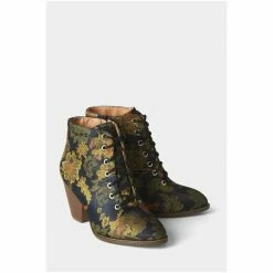 Joe Browns Blue Floral Embroidered Lace Up Boots -Joe Browns shop unnamed file 2029