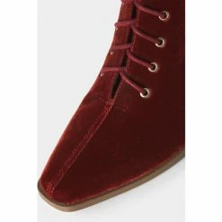 Joe Browns Red Velvet Lace Up Boots -Joe Browns shop unnamed file 2050