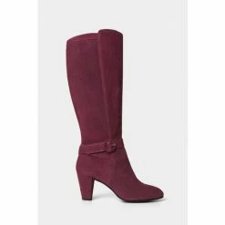 Joe Browns Red Standout Buckled Suede High Boots -Joe Browns shop unnamed file 2119