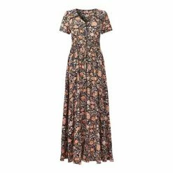 Joe Browns Black Short Sleeve Autumn Florals Dress -Joe Browns shop unnamed file 212