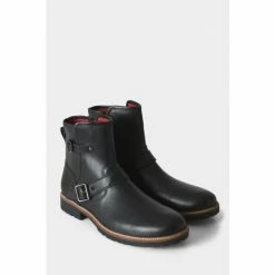 Joe Browns Black Leather Chelsea Style Biker Boots