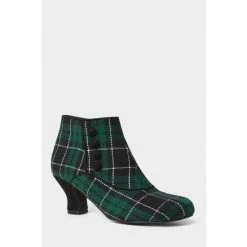 Joe Browns Green Check Tartan Zip Up Bootees Boots -Joe Browns shop unnamed file 2139