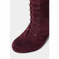 Joe Browns Red Vintage Lace Up High Boots -Joe Browns shop unnamed file 2145