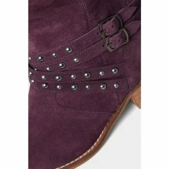 Joe Browns Purple Buckle And Studded Suede Slouch Boots -Joe Browns shop unnamed file 2157