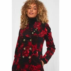 Joe Browns Red Double Breasted Floral Jacket -Joe Browns shop unnamed file 2202