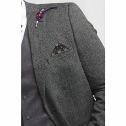 Joe Browns Grey Smart Herringbone Blazer -Joe Browns shop unnamed file 2224