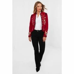 Joe Browns Red Enchanting Embroidered Jacket -Joe Browns shop unnamed file 2228