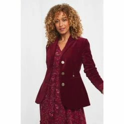 Joe Browns Burgundy Red Smart Moleskin Jacket