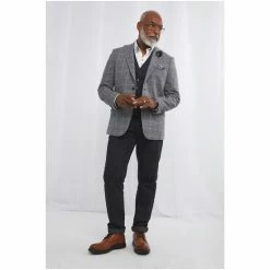 Joe Browns Blue Charming Checked Blazer 3 Joe Browns Blue Charming Checked Blazer -Joe Browns shop unnamed file 2261