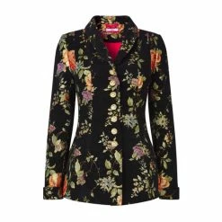 Joe Browns Black Standout Button Up Floral Detail Jacket -Joe Browns shop unnamed file 2280