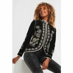 Joe Browns Black Standout Boutique Embroidered Jacket