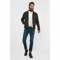 Joe Browns Brown Classic Old School Leather Jacket -Joe Browns shop unnamed file 2319