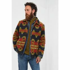 Joe Browns Black Aztec Style Button Up Blanket Jacket