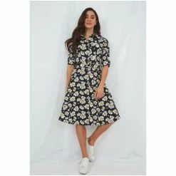 Joe Browns Black The Joni Daisy Shirt Dress -Joe Browns shop unnamed file 237