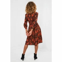 Joe Browns Orange Autumnal Floral Balloon Sleeve Dress -Joe Browns shop unnamed file 240