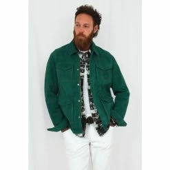 Joe Browns Green 4 Pocket Suede Leather Jacket