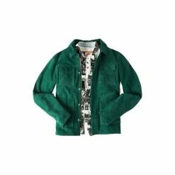 Joe Browns Green 4 Pocket Suede Leather Jacket -Joe Browns shop unnamed file 2409