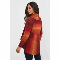 Joe Browns Orange Flame Effect And Design Cable Knitted Cardigan -Joe Browns shop unnamed file 2435