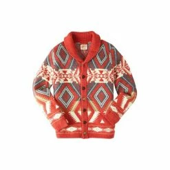 Joe Browns Orange Aztec Style Knitted Cardigan -Joe Browns shop unnamed file 2448