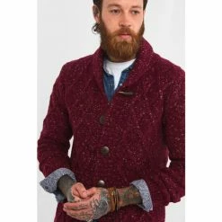 Joe Browns Red Button Up Cable Knit Cardigan -Joe Browns shop unnamed file 2453