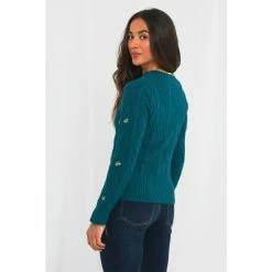 Joe Browns Green Busy Bee Print Button Up Cardigan -Joe Browns shop unnamed file 2457