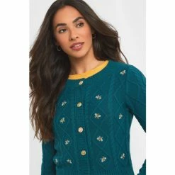 Joe Browns Green Busy Bee Print Button Up Cardigan -Joe Browns shop unnamed file 2458
