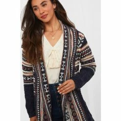 Joe Browns Blue Longline Tassel Hem Cardigan -Joe Browns shop unnamed file 2485
