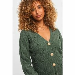 Joe Browns Green Comfy Button Up Bobble Cardigan -Joe Browns shop unnamed file 2502
