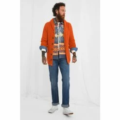 Joe Browns Orange Tide Knitted Button Up Cardigan -Joe Browns shop unnamed file 2506