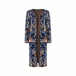 Joe Browns Blue Abstract Warm Coat Style Cardigan -Joe Browns shop unnamed file 2566