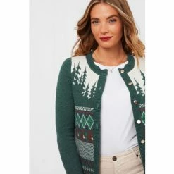 Joe Browns Green Truly Unique Festive Cardigan