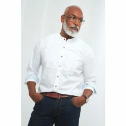 Joe Browns White Calm And Cool Grandad Shirt