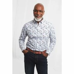 Joe Browns White Delicate Flowers Floral Shirt