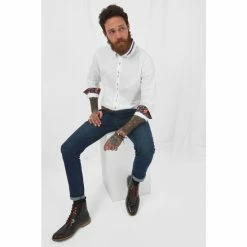 Joe Browns White Standout Button Detail Smart Shirt -Joe Browns shop unnamed file 2642