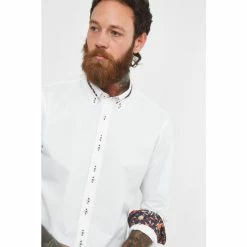 Joe Browns White Standout Button Detail Smart Shirt -Joe Browns shop unnamed file 2644