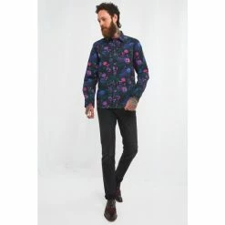 Joe Browns Purple Bright Floral Shirt -Joe Browns shop unnamed file 2648