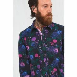 Joe Browns Purple Bright Floral Shirt -Joe Browns shop unnamed file 2650