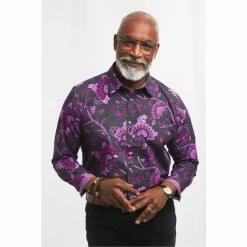 Joe Browns Purple Detailed Floral Paisley Standout Shirt