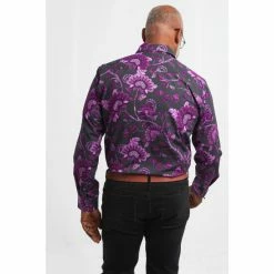 Joe Browns Purple Detailed Floral Paisley Standout Shirt -Joe Browns shop unnamed file 2680