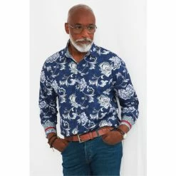 Joe Browns Blue Floral Paisley Mix Up Shirt