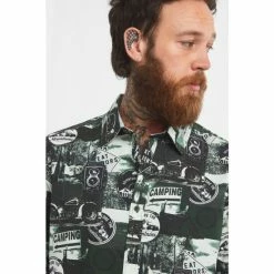 Joe Browns Green Travel Badges Button Up Shirt -Joe Browns shop unnamed file 2707