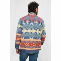 Joe Browns Blue Pastel Aztec Style Thick Over Shirt -Joe Browns shop unnamed file 2730